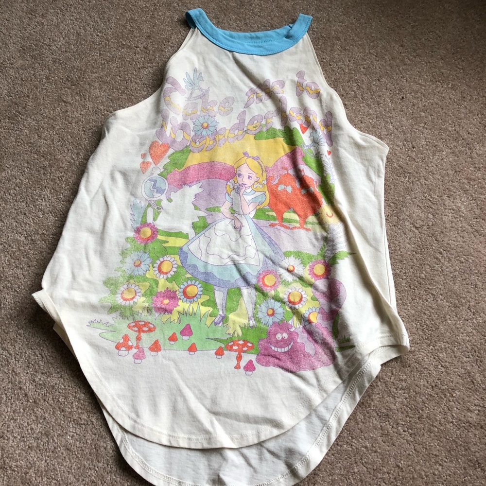 3/$12 Disney Alice in Wonderland tank top